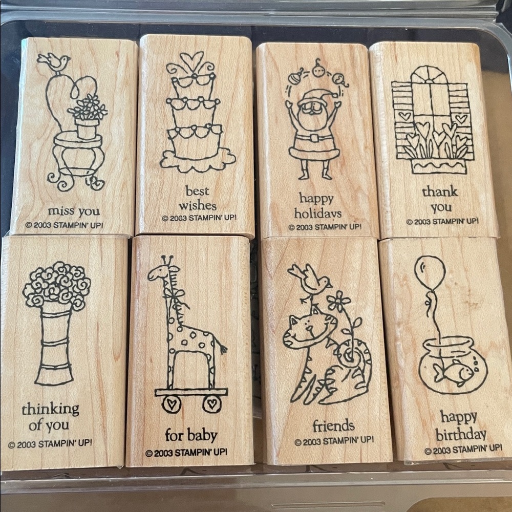 Little Hellos stampin up! New stamp set of 8 two have been used once.
